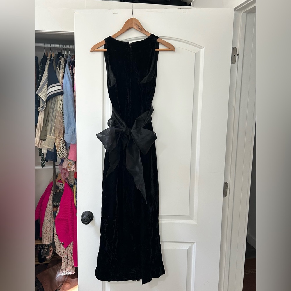 90s Black Velvet Gown